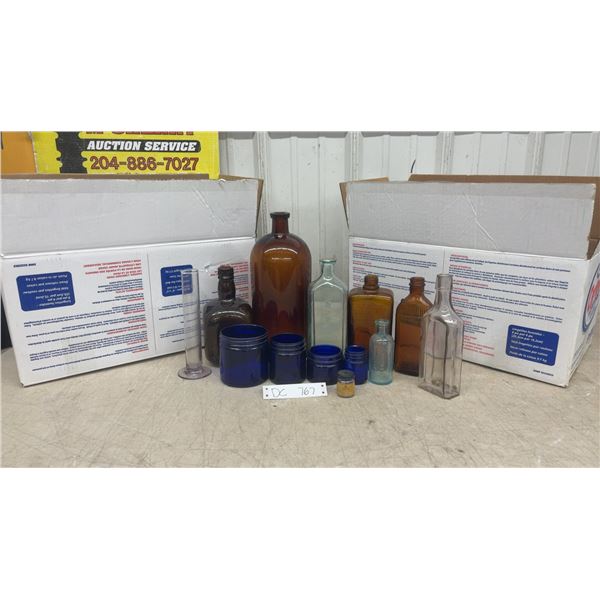 Collection of Vintage Medicinal Bottles - Noxzema