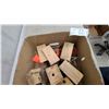 Image 2 : Wooden Box-Style Rodent Traps with Metal Snap Mechanisms and Orange Flags