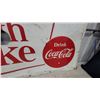 Image 2 : Vintage 1960s "Things Go Better with Coke" Coca-Cola Tin Advertising Sign Has a Hole Sign Size 35 x