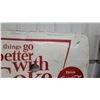 Image 3 : Vintage 1960s "Things Go Better with Coke" Coca-Cola Tin Advertising Sign Has a Hole Sign Size 35 x