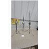 Image 1 : Three Vintage Metal Lightning Rod Finials with Spherical Balls and Tripod Bases