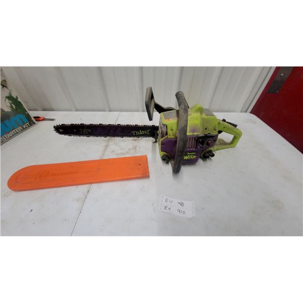 Poulan Wild Thing 38cc Chainsaw with 18" Bar and Husqvarna Bar Cover Model 2375