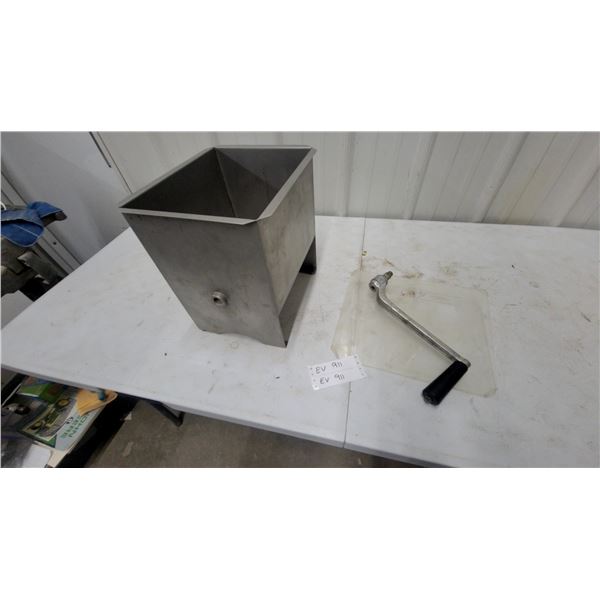 Cabellas Stainless Steel Manual Meat Mixer with Hand Crank