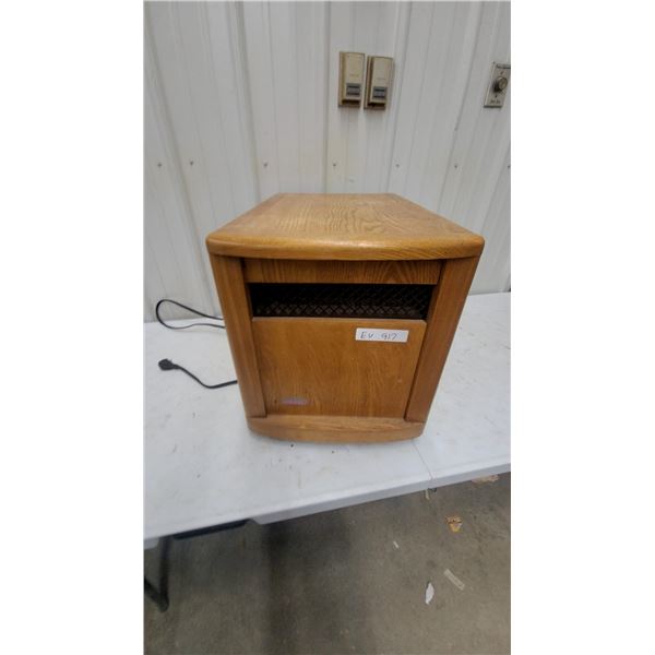 Portable Furnace C-1500 Electric Infrared Heater with Oak Cabinet, 1500 Watt