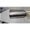 Image 4 : Cream Retro-Style Bread Box with Stainless Steel Roll-Top Bread Box