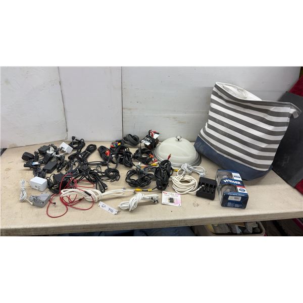 Passage Door Knob, Ceiling Lught Fixture, RCA Jacks, Computer Cables, and More
