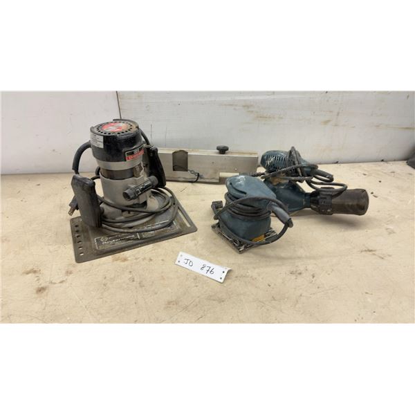 Sears Craftsman Router Model 315.17371 with Black & Decker Routermate Base and 2 Palm Sanders