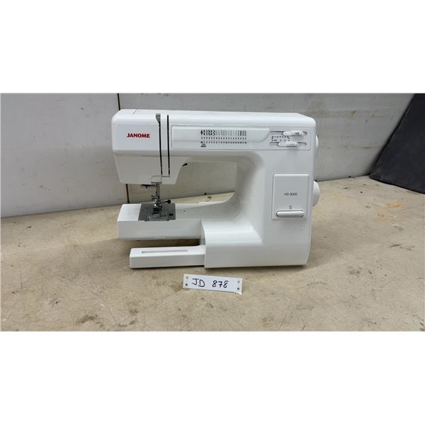 Janome HD-3000 Heavy-Duty Mechanical Sewing Machine with Free Arm, No Power Cord