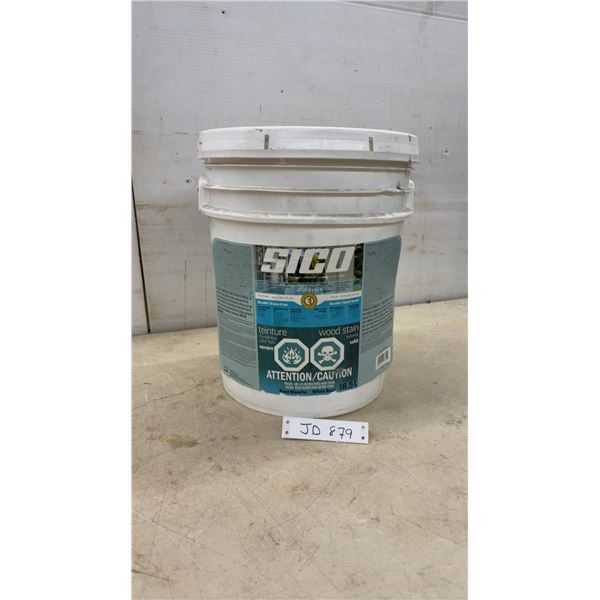 Sico Solid Exterior Wood Stain and Sealant, White Base, 18.5 Liter Pail, Sealed