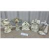 Image 1 : Lot of 4 Party Lite Christmas Candle Holders and Angel Figurine