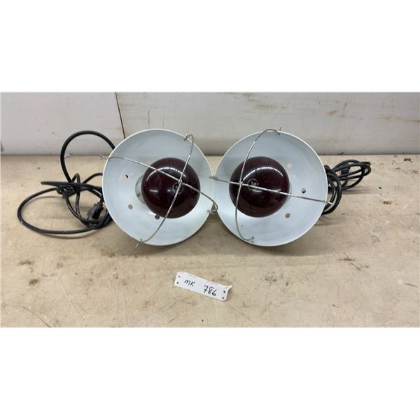 Pair of Canarm 250-Watt Infra-Red Brooders, 115 Volts