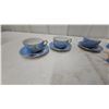 Image 5 : Vintage Japanese Hand-Painted Porcelain Tea Set with Tropical Landscape and Gold Trim 1920s