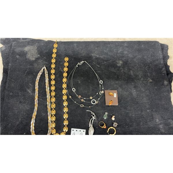 Bag of Gold Tone Fashion Jewelry