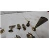 Image 4 : Brass Judaica Collection Including Menorah, Besamim Holder, Goblet, and More