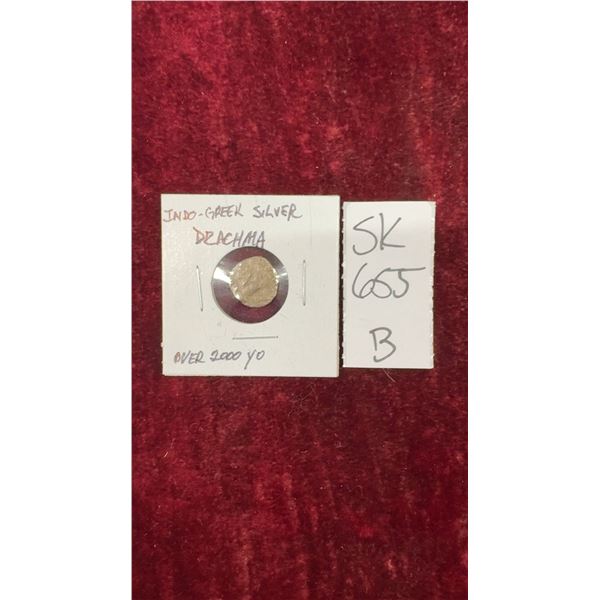 INDO- Greek Silver Drachma Coin -over 2000 Years Old