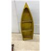 Image 2 : Wooden Boat-Shaped Wall Shelf, 23 H, Cork Rings, Carved Wooden Lady Nut Cracker and More