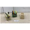 Image 1 : Vintage Heavy Duty Multi-Roll Tape Dispenser with Tape, Desktop Tape Dispenser, and More