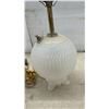 Image 9 : Vintage: Table Lamp with Pagoda Shade, 21" H. Hook-On Bed Lamp, and Ceiling Fixture