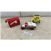 Image 1 : Robie Robot Money Bank, Lennox Kenworth Die-Cast Bank Truck, and IH Mailbox Bank, No Key