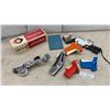 Image 1 : Dymo-Mite Tapewriter Chrome Label Maker with Original Box, Tape, and Price Gun & More