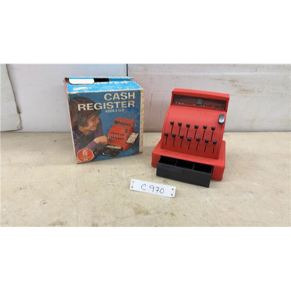 Vintage Little Learners Sears Toy Cash Register Model 49 16409 with Original Box