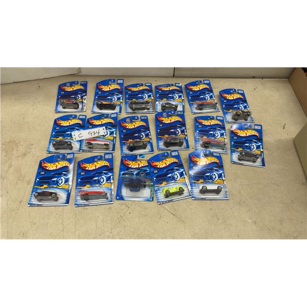 Hot Wheels Die-Cast Cars Including 2003 First Editions Golden Arrow, 2001 '57 Roadster, and More