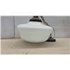 Image 3 : Vintage Schoolhouse Pendant Light with Milk Glass Globe and Bronze Finish Chain