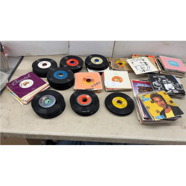 Collection of 45 RPM Vinyl Records, Capitol, CBS, RCA Victor, Mercury, and More