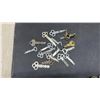 Image 3 : Collection of Assorted Vintage Skeleton Keys with Wilson Trophy Keychain Fob and More
