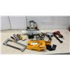 Image 1 : Black & Decker Router with Jig, Pneumatic Nailer, Electric Drill, Tool Belt, Jigsaw, Flashlights