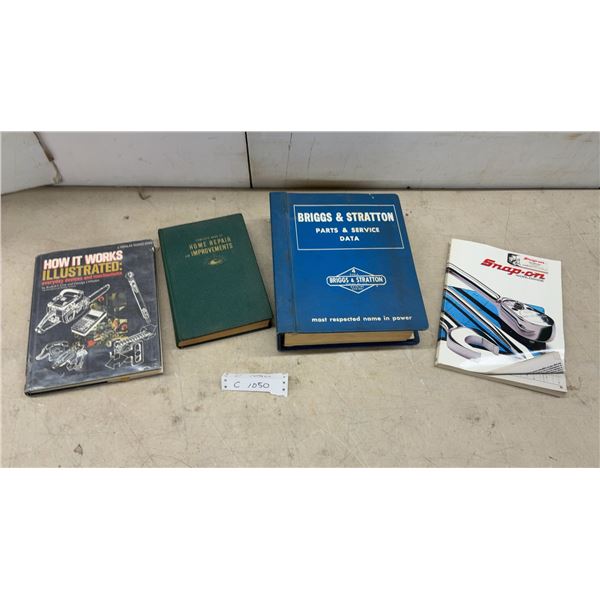 Briggs & Stratton Parts and Service Data Manual, Home Repair Book, Snap-On Catalog, and More