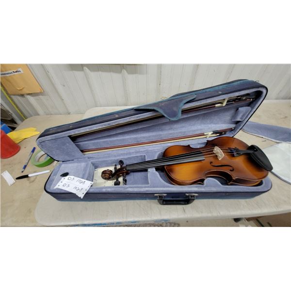Violin with Fitted Case and Bow