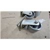 Image 2 : Set of Four Plate-Mount Swivel Casters with Gray Polyurethane Wheels Heavy Duty