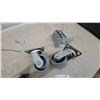 Image 4 : Set of Four Plate-Mount Swivel Casters with Gray Polyurethane Wheels Heavy Duty