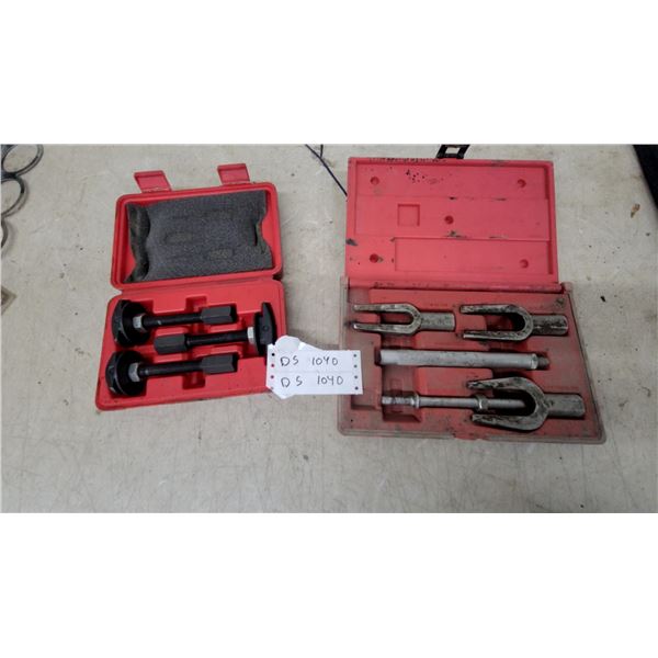 Rear Axle Bearing Remover Set and Front End Pickle Fork Set in Cases