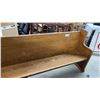 Image 4 : Solid Oak Church Pew with Celtic Cross Detail 97 x 21 x 40