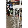 Image 3 : White Rotating Greeting Card Display Rack 77" and Three-Tier Wire Basket Display Stand 66"