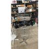 Image 5 : White Rotating Greeting Card Display Rack 77" and Three-Tier Wire Basket Display Stand 66"