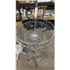 Image 7 : White Rotating Greeting Card Display Rack 77" and Three-Tier Wire Basket Display Stand 66"