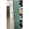 Image 7 : Rustic Farmhouse Display Hutch with Glass-Paned Door and Pressed Tin Panel Cabinet 36 x 10 x 72