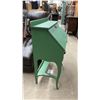 Image 2 : Green Painted Fall-Front Writing Desk with Cabriole Legs and Single Drawer 27 x 16 x 39