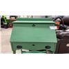 Image 3 : Green Painted Fall-Front Writing Desk with Cabriole Legs and Single Drawer 27 x 16 x 39