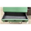 Image 4 : Green Painted Fall-Front Writing Desk with Cabriole Legs and Single Drawer 27 x 16 x 39