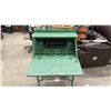 Image 5 : Green Painted Fall-Front Writing Desk with Cabriole Legs and Single Drawer 27 x 16 x 39
