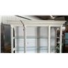 Image 3 : 2pc White Painted China Hutch with Glass Shelves and Lower Cabinet Storage 80 x 60 x 16