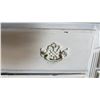 Image 6 : 2pc White Painted China Hutch with Glass Shelves and Lower Cabinet Storage 80 x 60 x 16