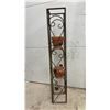Image 2 : Mid-Century Modern Two-Light Adjustable Floor Lamp and Wrought Iron Plant Stand, 40" H