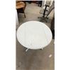 Image 2 : White Round Drop-Leaf Pedestal Dining Table with Four Splayed Feet 40 x 30