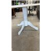 Image 3 : White Round Drop-Leaf Pedestal Dining Table with Four Splayed Feet 40 x 30