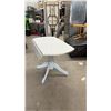 Image 4 : White Round Drop-Leaf Pedestal Dining Table with Four Splayed Feet 40 x 30